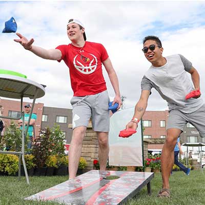 Students playing games at celebrate kearney event