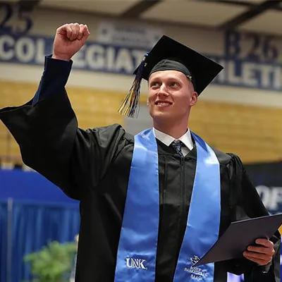 a student at commencement