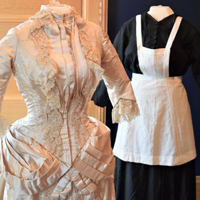 antique clothing on display