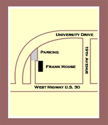 Map to the Frank House