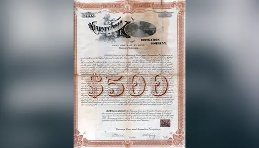 Thumbnail image of an historic $500 bond document