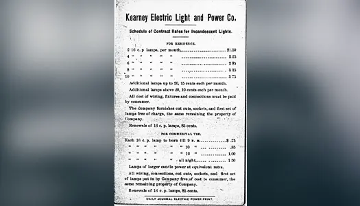 Thumbnail image of a document of historic electric rates
