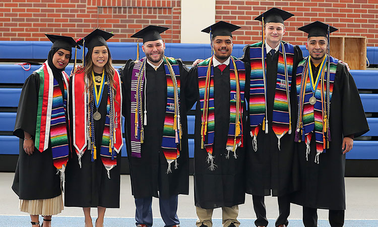 Student at UNK graduation ceremony