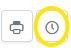 Printer icon and a clock icon circled in yellow.