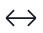 a double sided arrow, in black. 