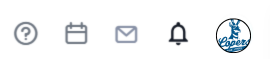 Row of interface icons showing help, calendar, mail, notifications, and a Zopex logo.