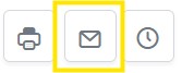 Highlighted envelope (email) icon in a toolbar.