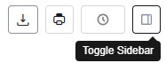 Toggle Sidebar tooltip displayed above the sidebar toggle button.