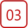 A white square outlined in red. Inside the square is a 03 in red text indicating 3 remaining credits.