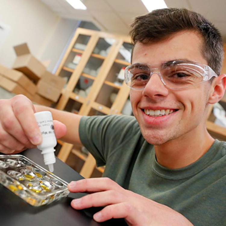 UNK freshman Henrique Adabo, a biology major from Columbus, is one of 40 first-year students in the Kearney Health Opportunities Program Learning Community.
