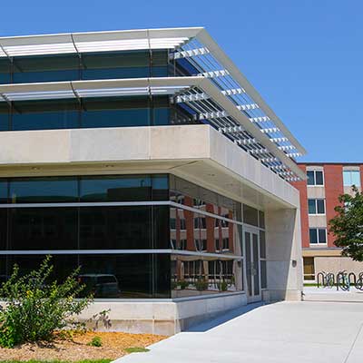 exterior shot of Randall hall