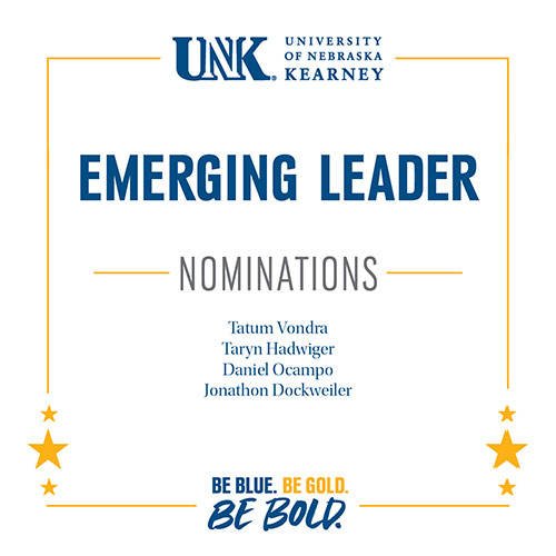 Emerging Leader Nominations: Tatum Vondra, Taryn Hadwiger, Daniel Ocampo, Jonathon Dockweiler