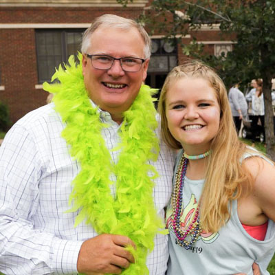 UNK Chancellor and his daughter