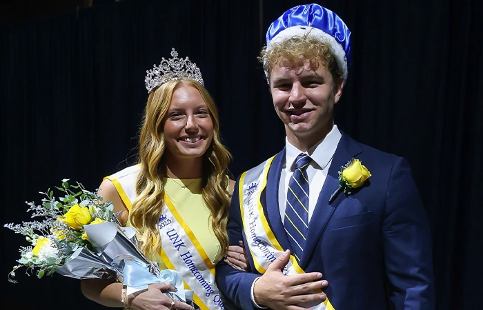 Sam Schroeder, Jenna Rauert crowned 2025 homecoming king and queen at UNK
