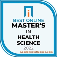 Badge for Best Online Master's Health Science 2022 by AcademicInfluence
