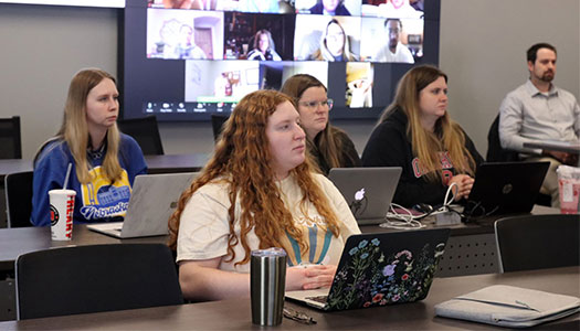 students sitting in class