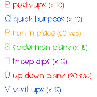 List of ABC Exercise Challenges