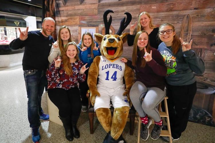 Louie the Lopers with Students