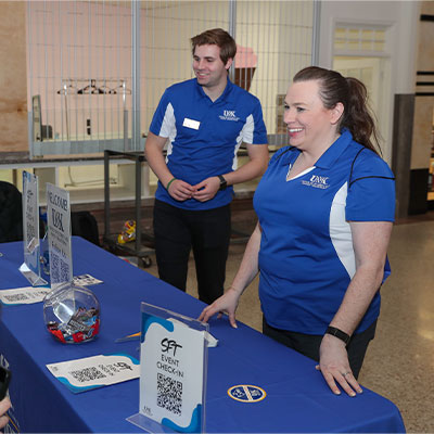 image of the sft staff at their booth in the hilltop mall