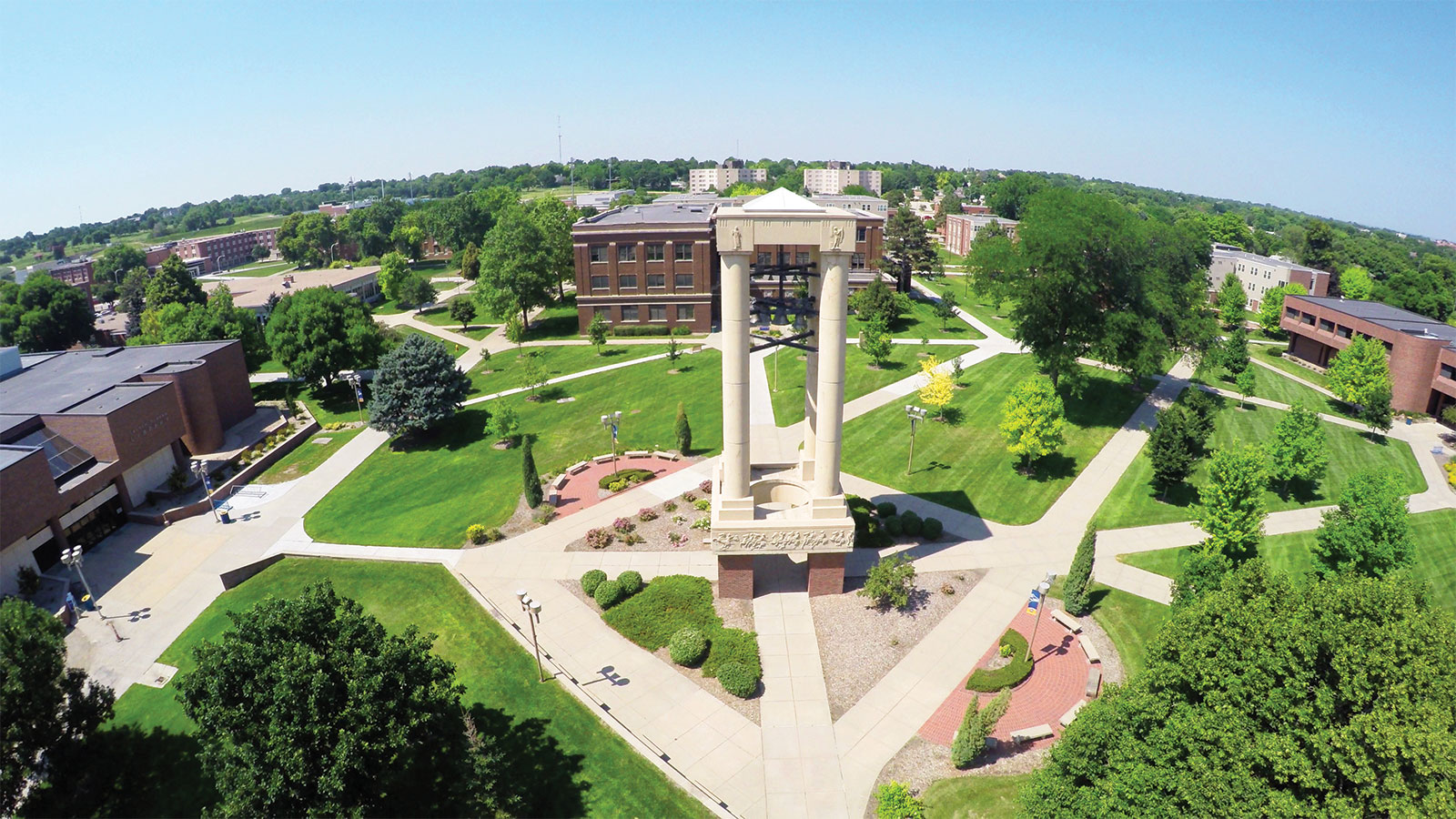 Bell tower drone shot