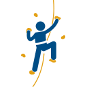 Illustration of a Person Climbing Rock wall