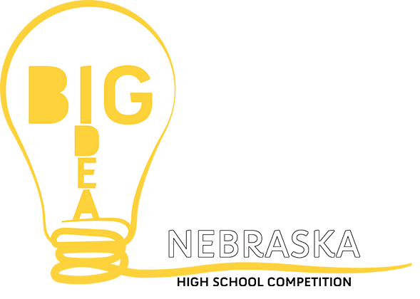 Lightbulb with the text "Big Idea Nebraska High School Competition"