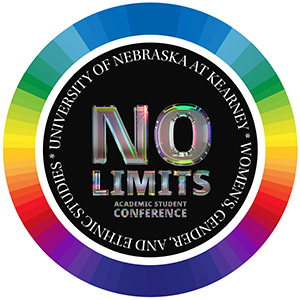 logo for the no limits conference, a rainbow of colors surrounding a white circle that reads no limits 2023 reflecting on the past, envisioning the future unk women gender and ethnic studies