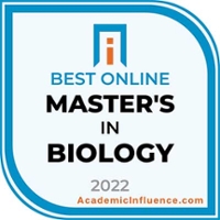 Badge for Best Online Master's Biology 2022 by AcademicInfluence