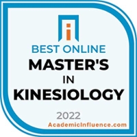 Badge for Best Online Master's Kinesiology 2022 by AcademicInfluence