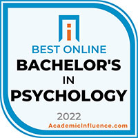 Badge for Best Online Bachelor's Psychology 2022 by AcademicInfluence
